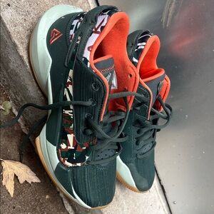 Nike Green and Orange Sneakers